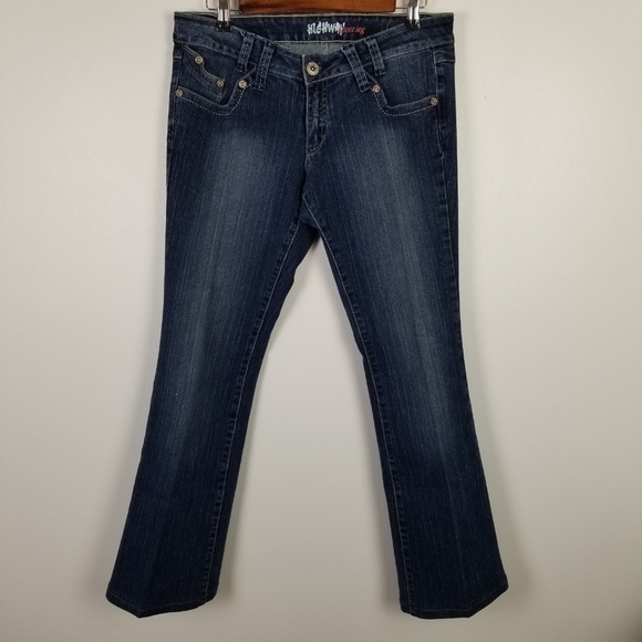 Highway Boot Leg Mid-Rise Distressed Jeans - Picture 2 of 8